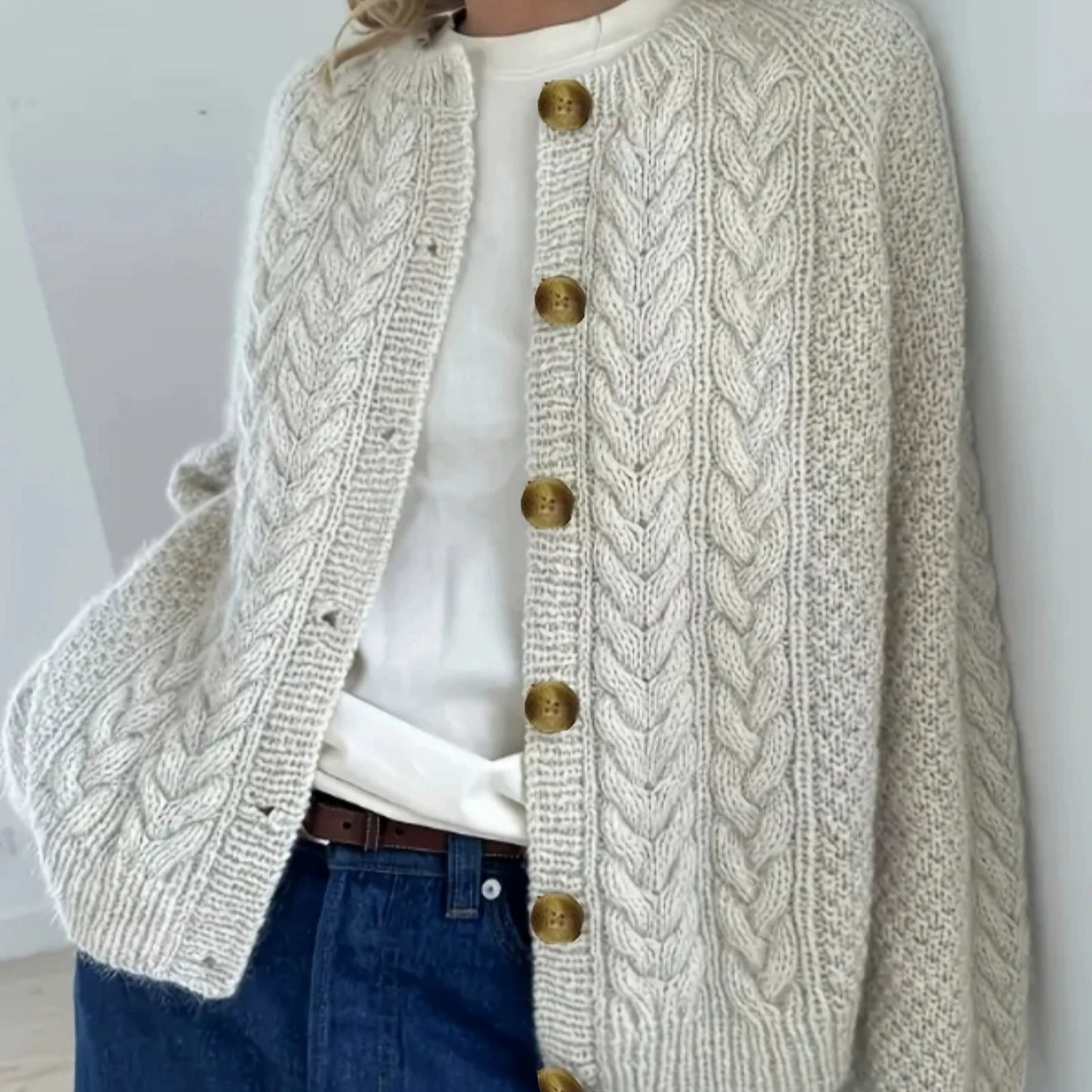 Dames Gebreide Vest Met Knopen Warm en Stijlvol