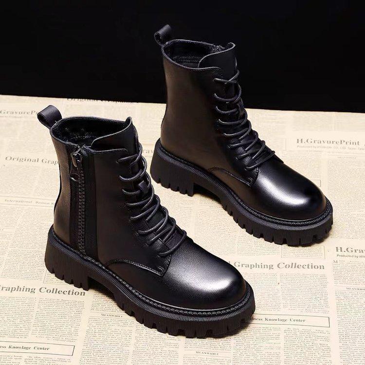Dames Winterlaarzen Stevige Comfortabele Chunky Boots met Veters