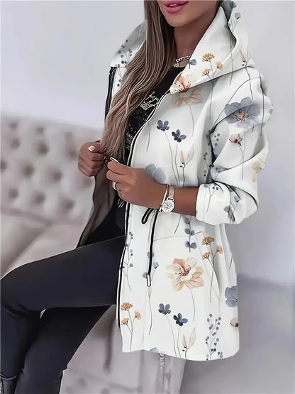 Dames Capuchon met Trekkoord Bloemendesign