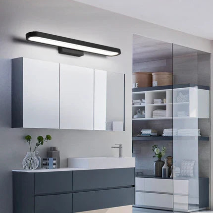Wandlamp Spiegel Aluminium Siliconen Strip Zwart Koffibruin 40cm 60cm 80cm LED Badkamer