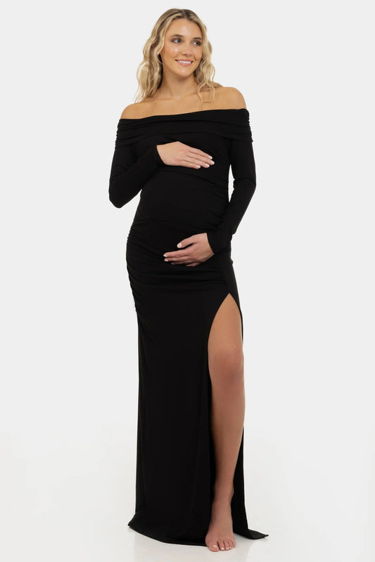 Zwangerschapsjurk Maxi Off Shoulder Elegante Zomerjurk voor Dames - StudioMarella