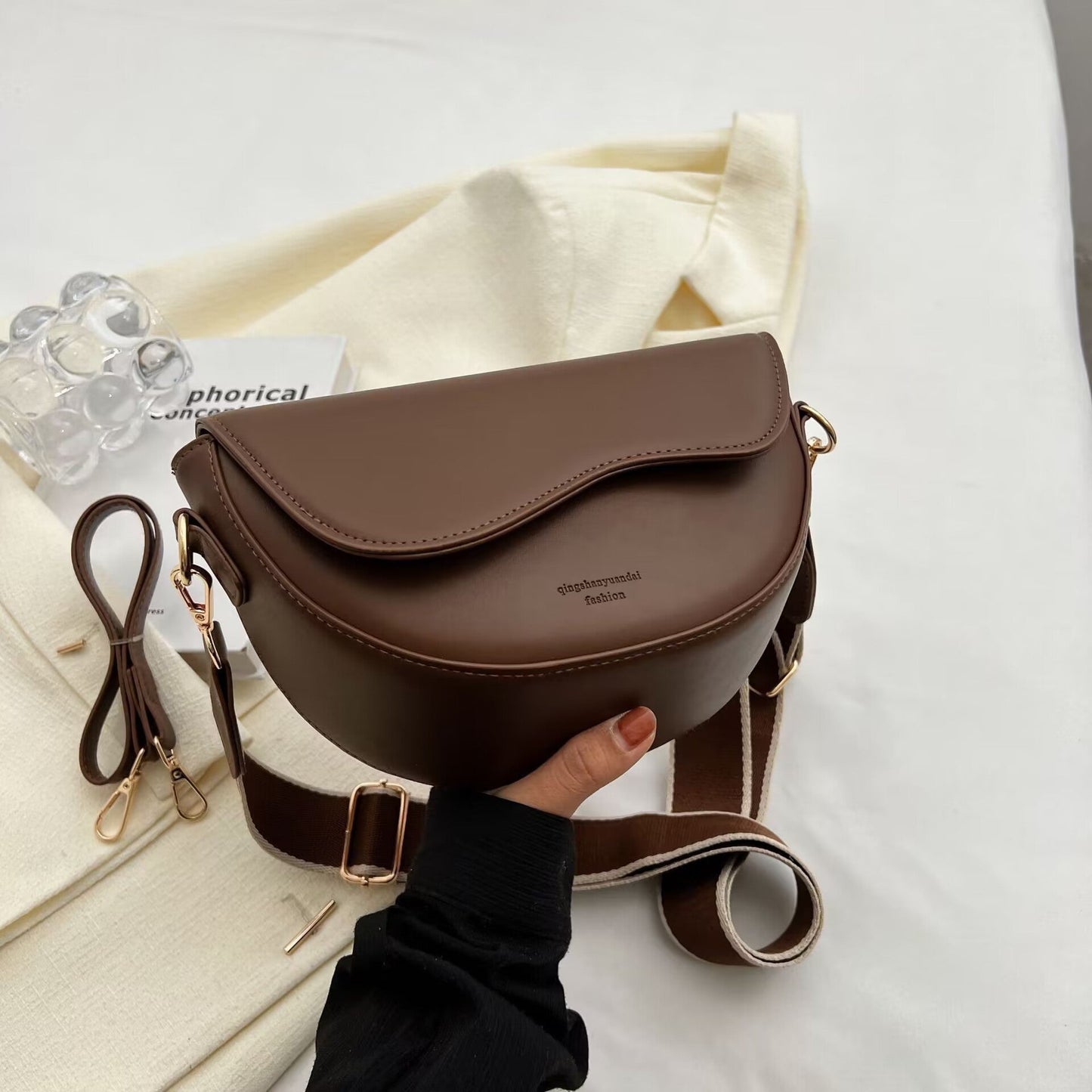 Kleine Vegan Crossbody Tas voor Dames van Imitatieleer