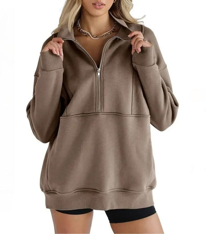 Dames Trui Oversized Warm met Kangoeroezak Comfortabel