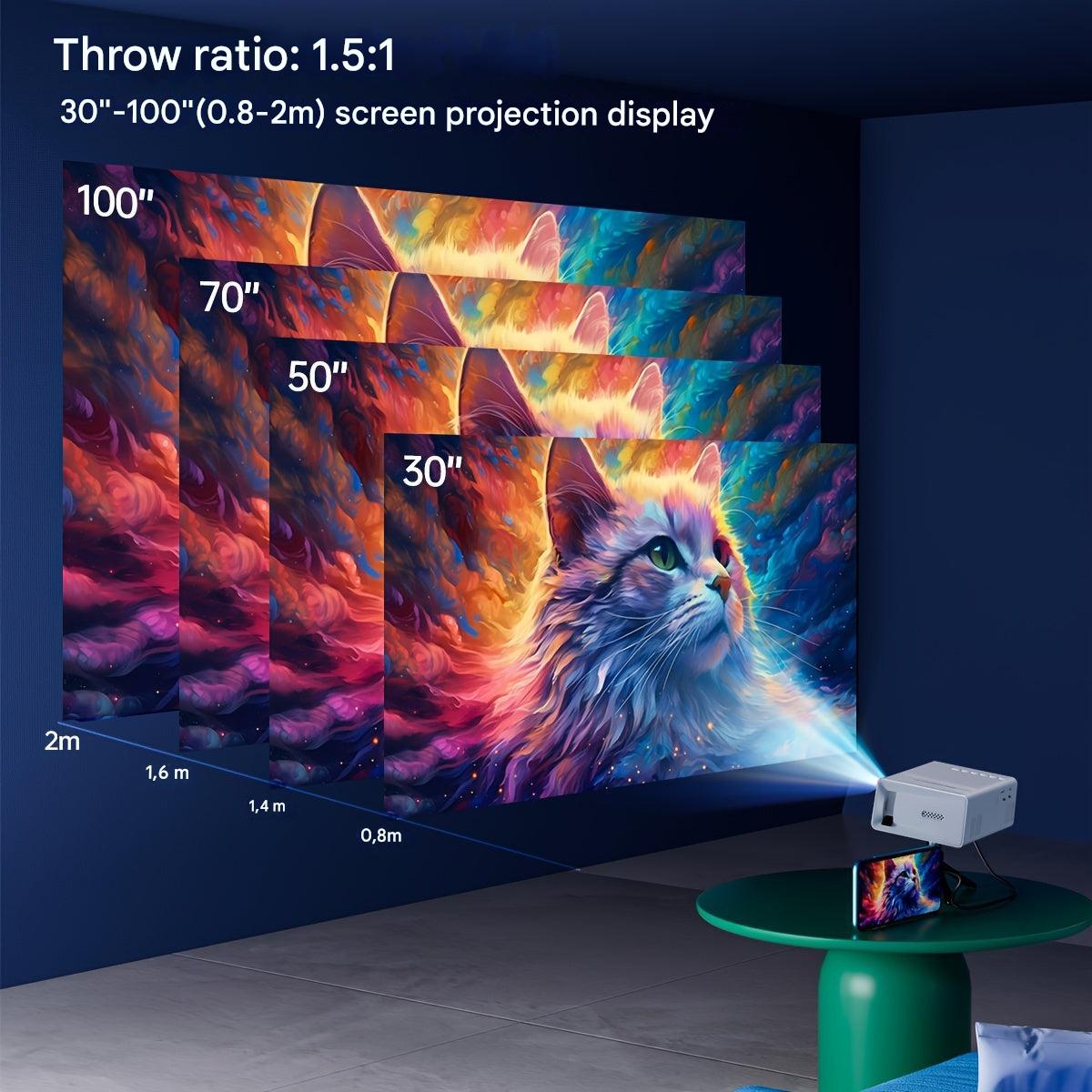 Mini LED Beamer Compact Projector 3000 Lumen HD Thuisbioscoop Films Presentaties Gaming HDMI USB AV Multimedia