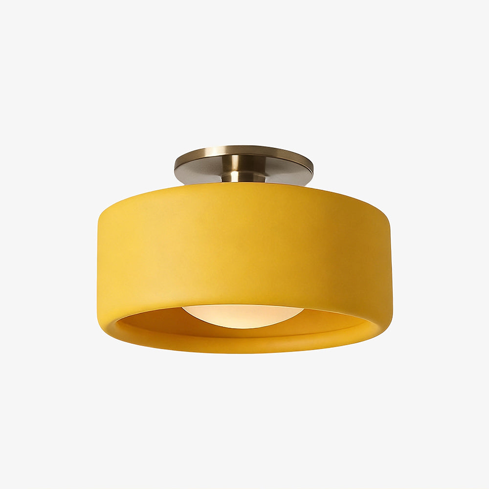 Keramische Plafondlamp Scandinavisch Design met Halfrond Porselein Kap