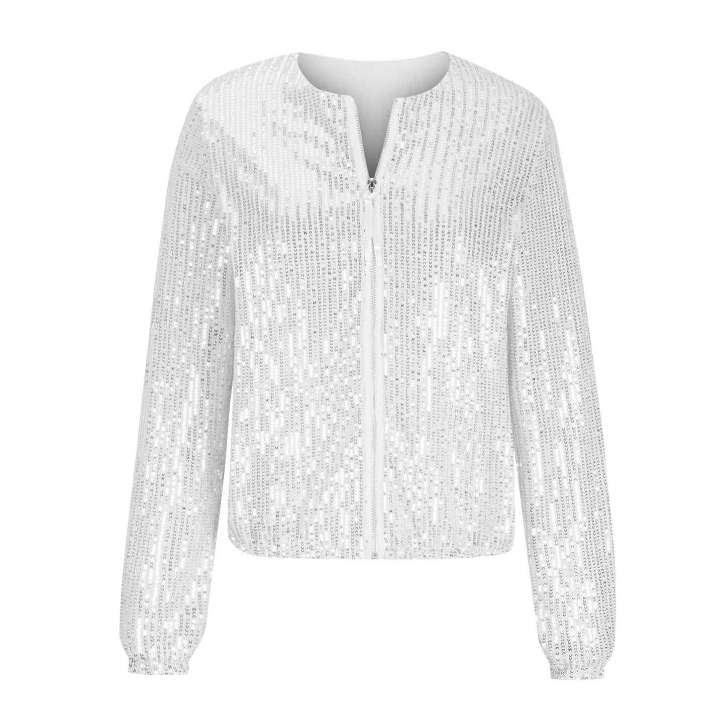 Dames Bomberjack Glitter Ritsjas Elegant
