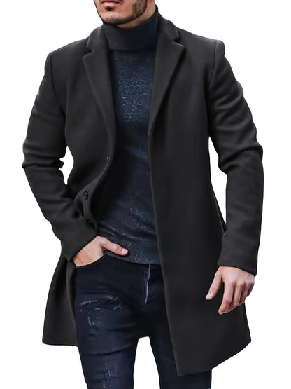 Heren Winterjas Warm en Waterdicht met Knoopsluiting