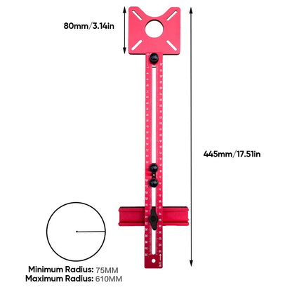 Verstelbare Freeshouder 3-in-1 voor Houtbewerking Aluminium Groefsnijder Tool