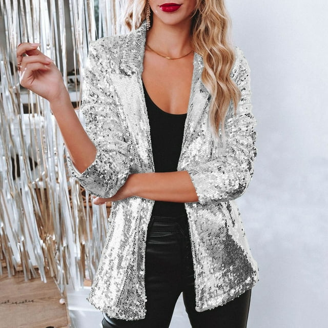 Glitter Jasje voor Vrouw Feestelijk Blazer met Pailletten - StudioMarella