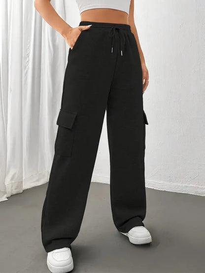 Joggers Recht Model met Flapzakken Zacht en Comfortabel