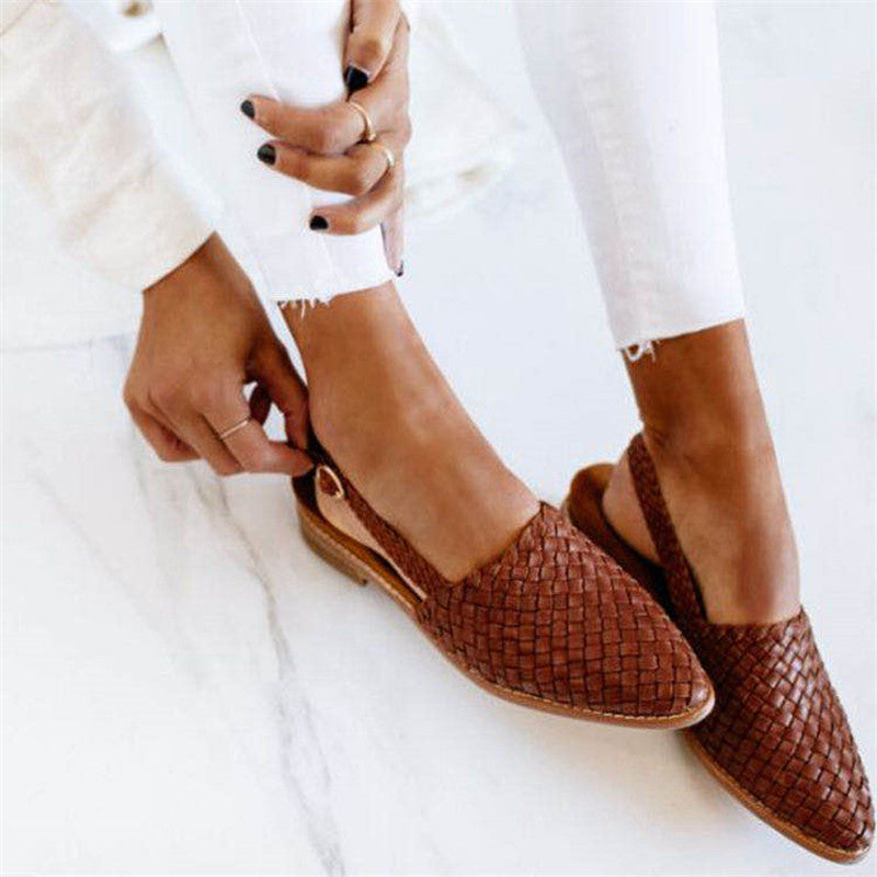 Dames Sandalen Gevlochten Slingback Stijl