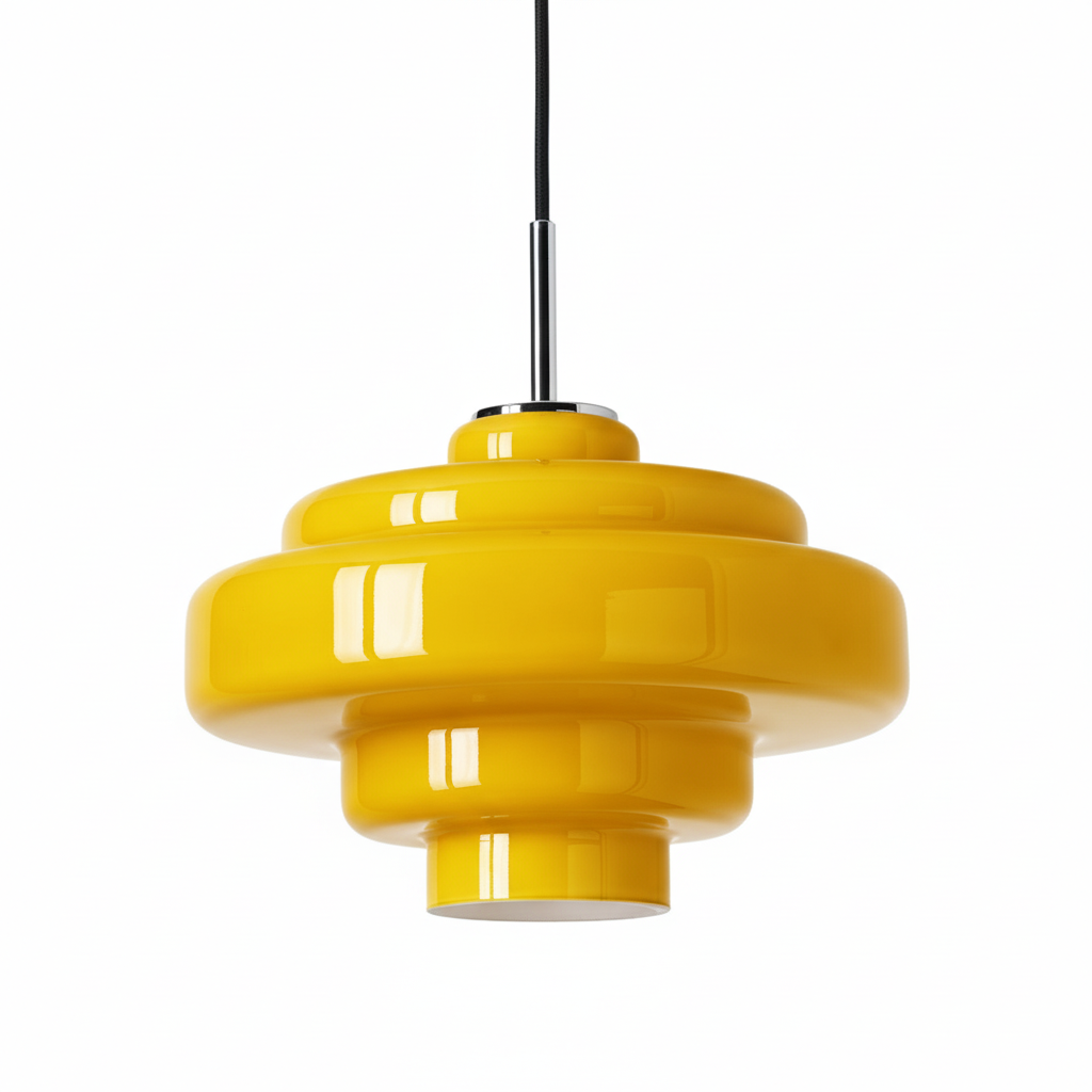 Gekleurde Glazen Hanglamp met Verstelbare Ophanging – Moderne Lichtpunt voor Eetkamer Keuken Woonkamer