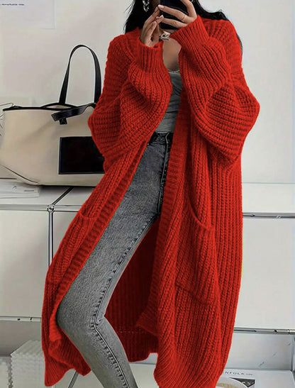Dames Vest Lange Gebreide Stijlvol Trendy