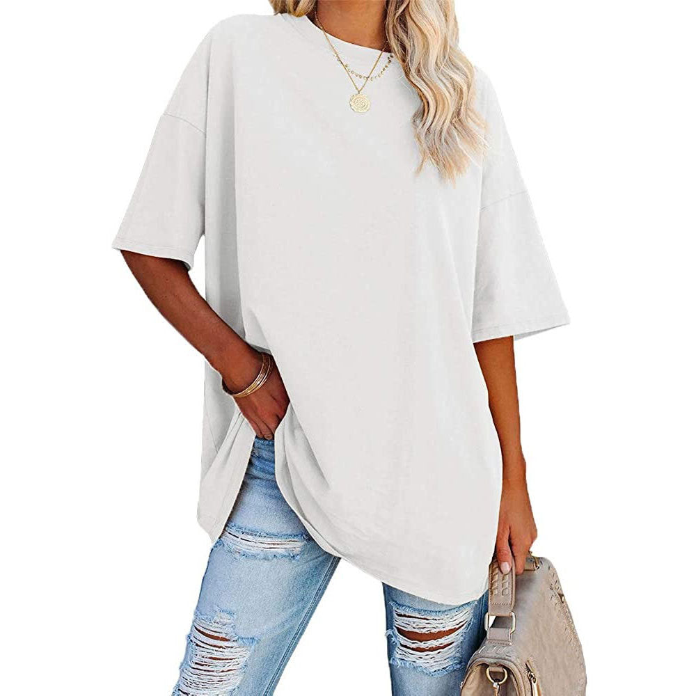 Dames Top Korte Mouwen Zomerse Losse Fit Casual