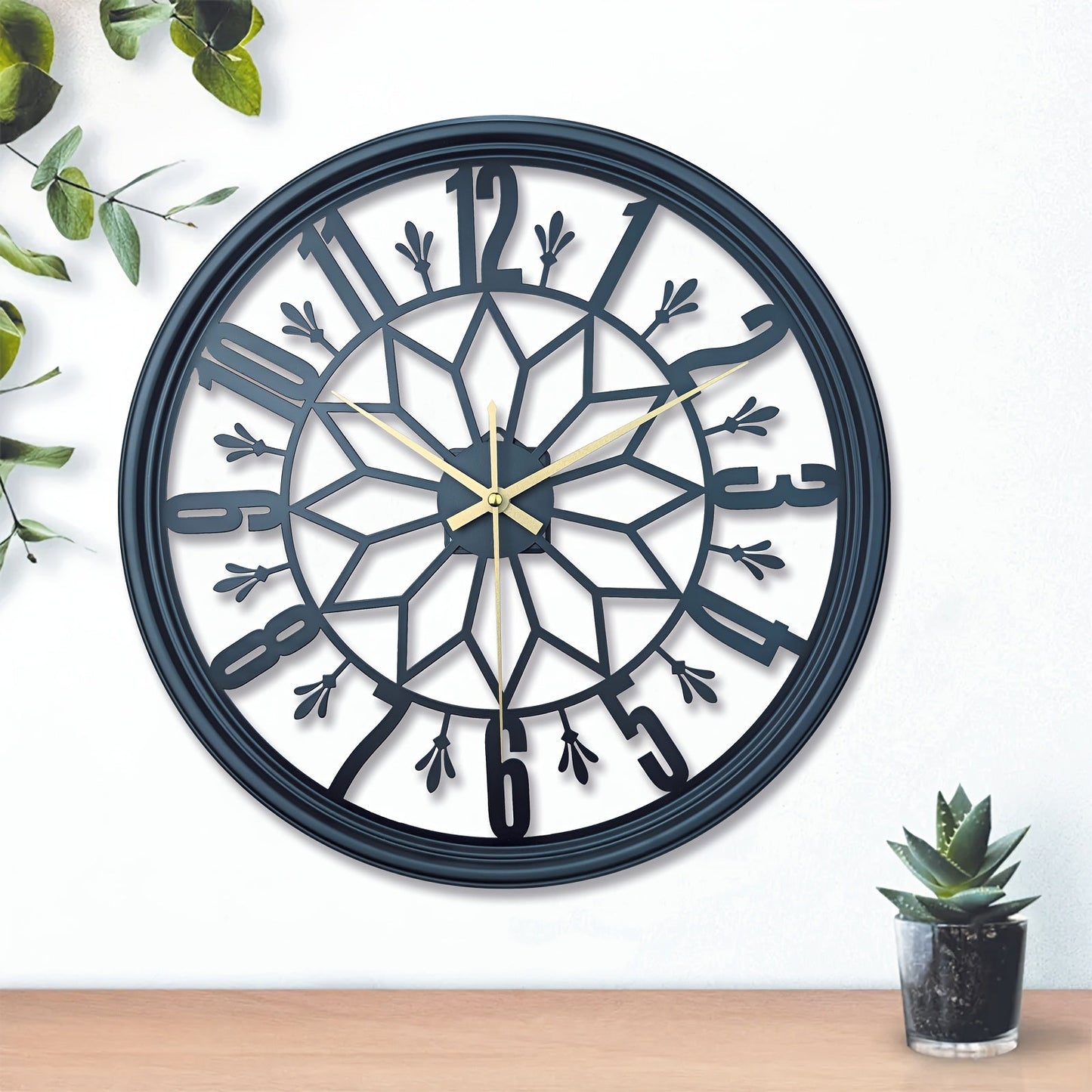 Industriële Wandklok 30cm Vintage Metaal Stille Beweging