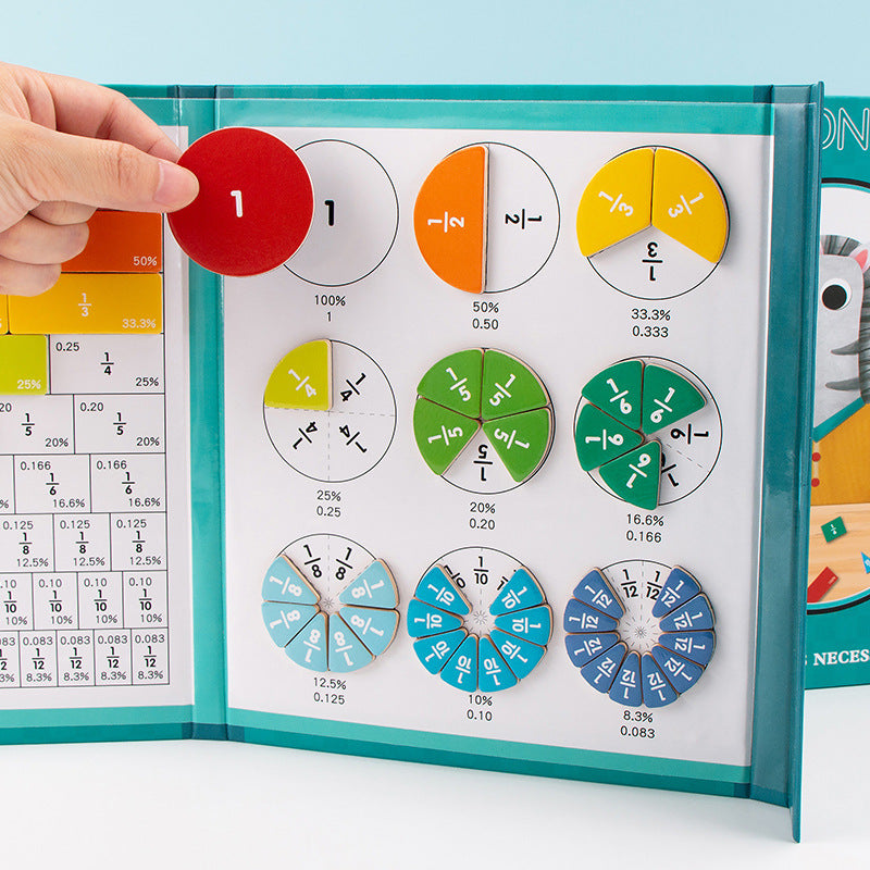 Educatieve Breuken Puzzel met Magnetische Stukken – Wiskundige Leermethode voor Kinderen