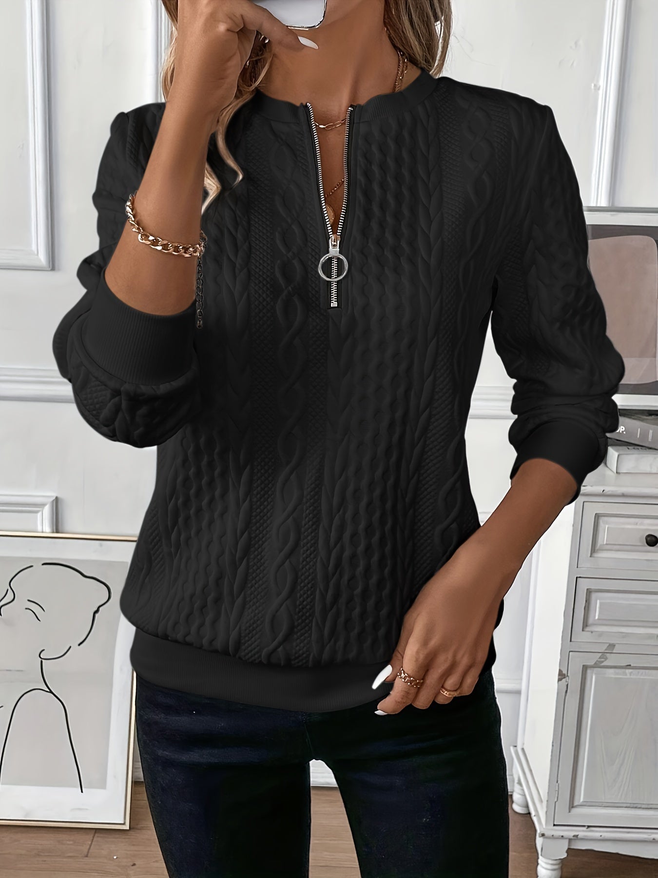 Dames Pullover Gebreid Met Strikdetail Elegant