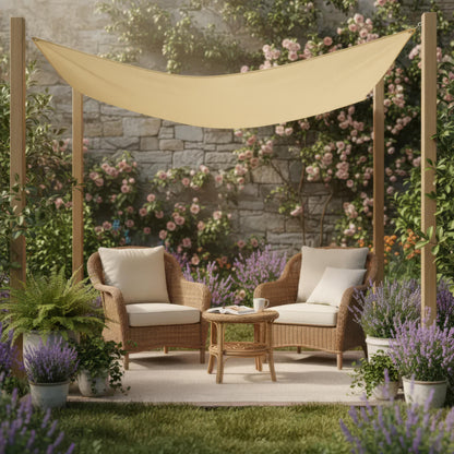 Waterdicht Rechthoekig Schaduwdoek voor Terras, Balkon en Tuin – Polyester UV-Bescherming
