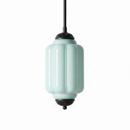 Vintage Melkglazen Hanglamp met Gegolfde Rand – Scandinavische Sfeerverlichting voor Keuken en Slaapkamer