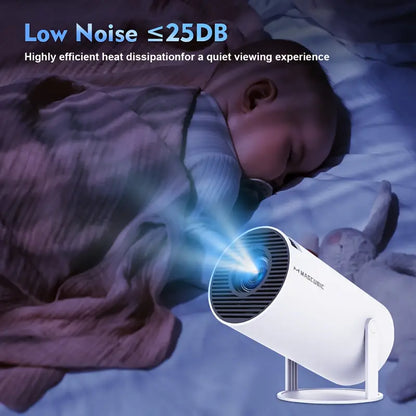 Compacte Mini Projector 4K Ultra HD met Draadloze Connectiviteit Beamer Thuisbioscoop Systeem Streaming Apparaat
