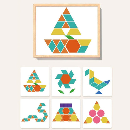 Magnetische Houten Bouwblokken met Voorbeeldkaarten 180/200-delig Educatief Speelgoed voor Kinderen 3+ Jaren met Opbergdoos STEM Ontwikkelingsspel Ruimtelijk Inzicht Fijne Motoriek Creatief Bouwen