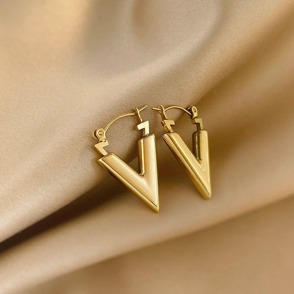 Elegante Geo Oorbellen V-Vorm voor Dames