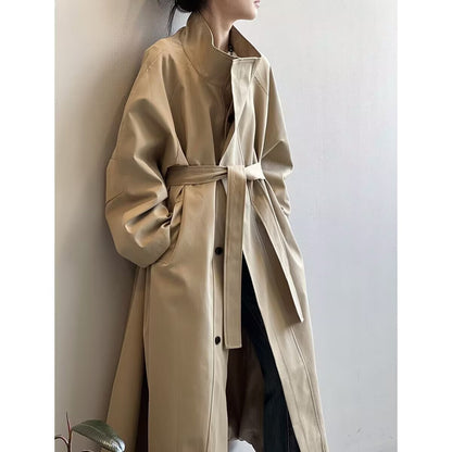 Dames Trenchcoat Lange Stijlvolle Regenjas