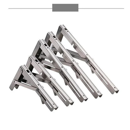 Opvouwbare Plankdrager - Wandmontage Planksteun - Metalen Beugel voor Keukenkast, Werkbank en Opbergruimte - Ruimtebesparend en Robustvast