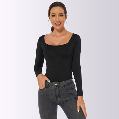 Dames Bodysuit Lange Mouwen Slank Makend Comfortabel