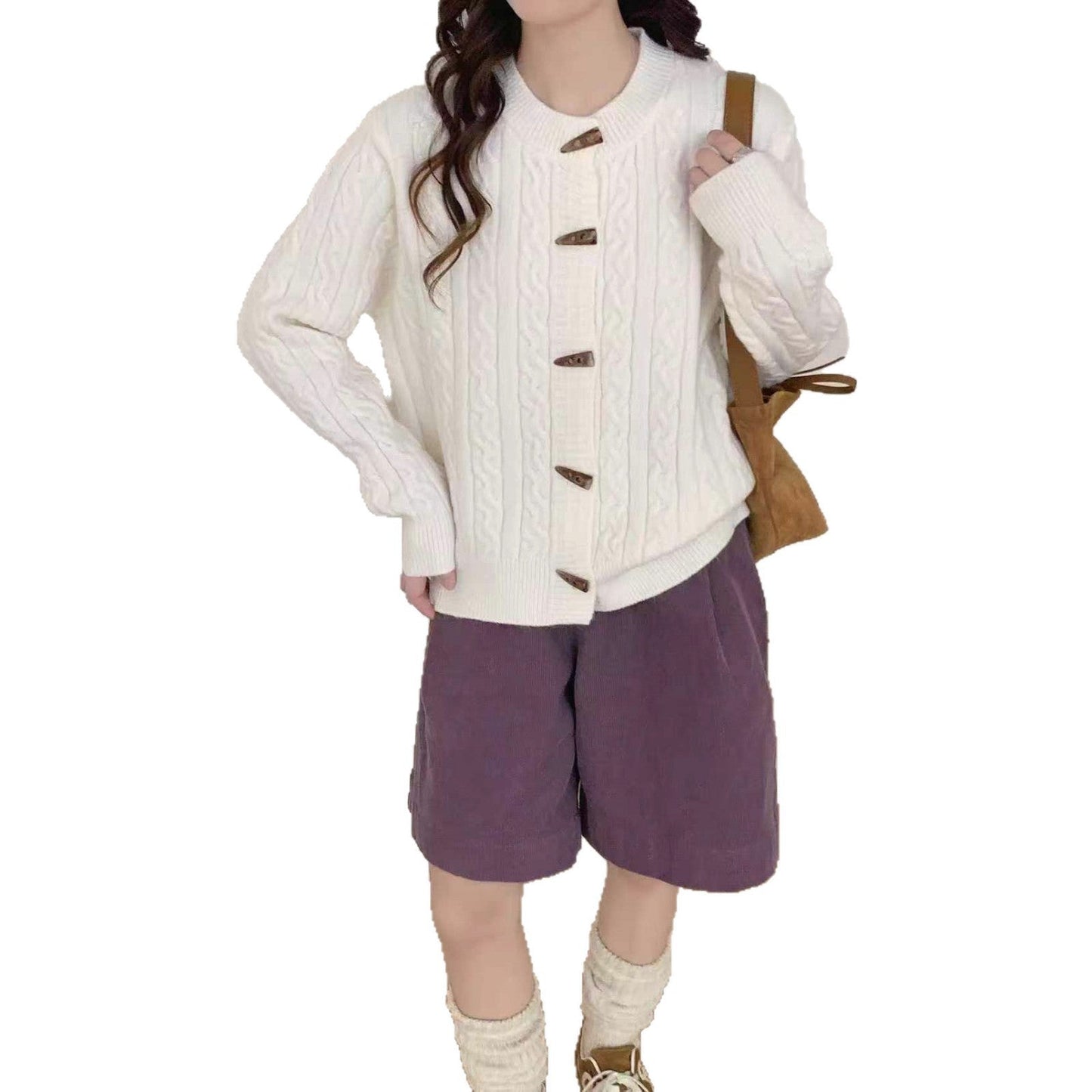 Dames Vest Gebreid met Knopen Elegant Design