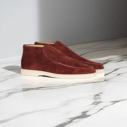 Leren Loafers voor Heren Met Gestikt Bovenwerk Comfortabel