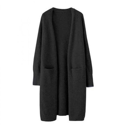 Dames Gebreide Vest Lange Model Warm en Elegaat