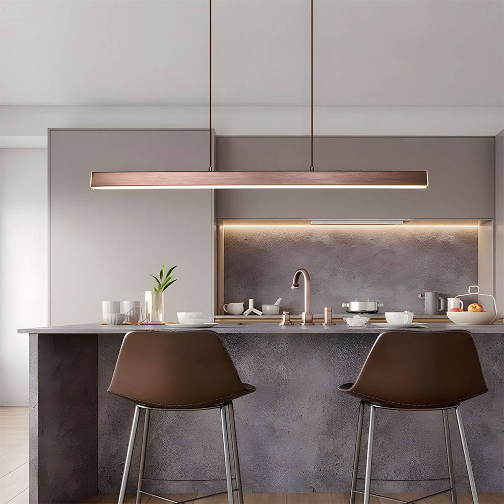 Verumo Hanglamp LED Metaal Zwart Keukeneiland Eettafel Moderne Verlichting Lineaire Hanglamp