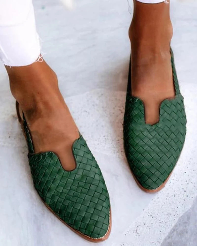 Dames Zomerpumps Gevlochten Instappers