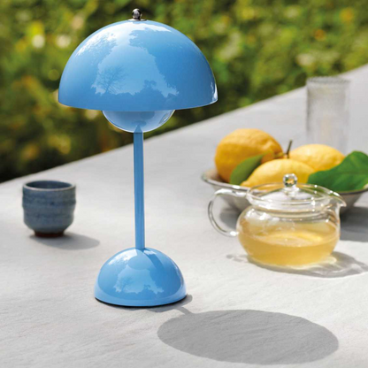 Tafellamp paddenstoel LED USB oplaadbaar draadloos nachtkastje bureau sfeerlicht interieur