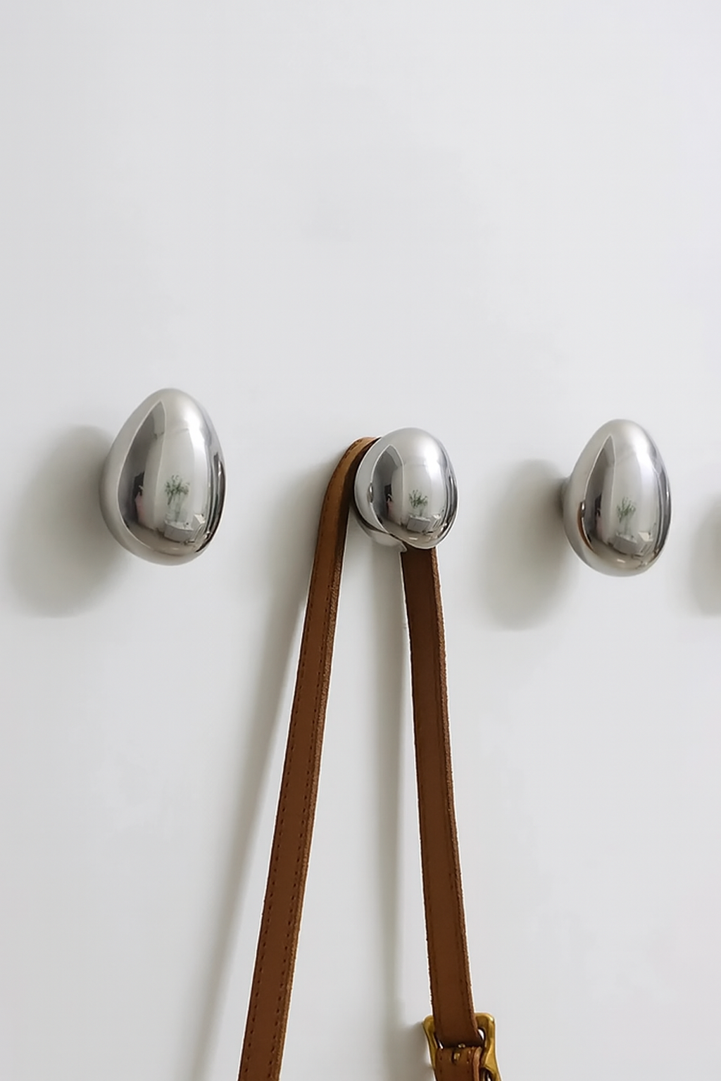 Wandhaak Druppel Chroom Keramiek Zilver Set 2 Stuks Hal Badkamer Modern