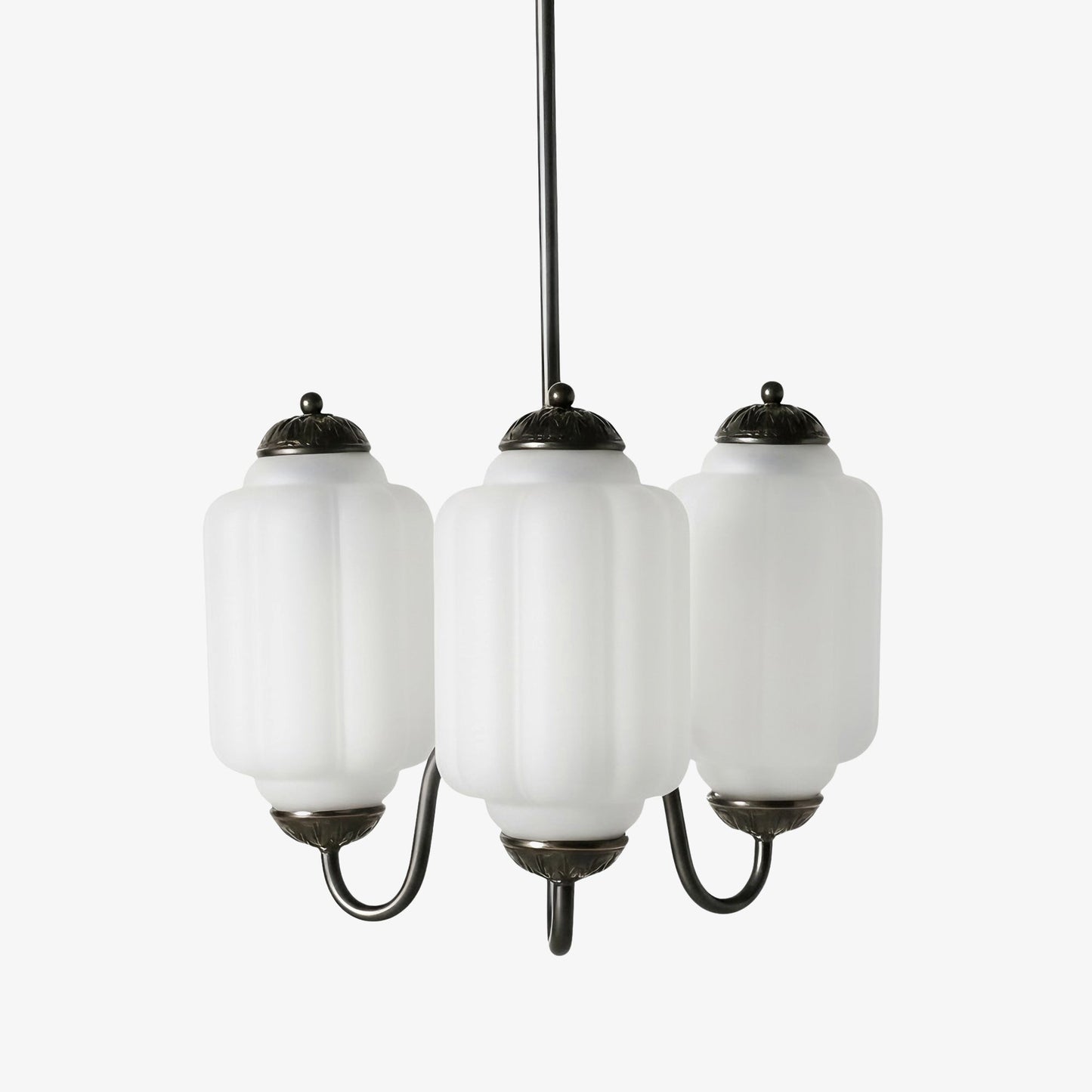 Vintage Melkglazen Hanglamp met Gegolfde Rand – Scandinavische Sfeerverlichting voor Keuken en Slaapkamer