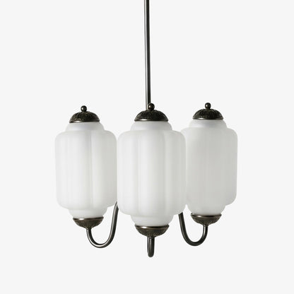 Vintage Melkglazen Hanglamp met Gegolfde Rand – Scandinavische Sfeerverlichting voor Keuken en Slaapkamer