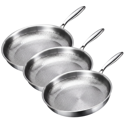 Titanium Pannenset 3-delig Inductie – Duurzaam Kookgerei zonder PFOA voor Gezond Koken