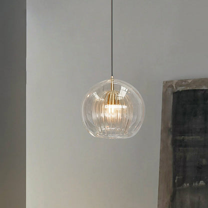 Hanglamp Glas Rond Transparant Amber G4 LED Modern 1-Lichts