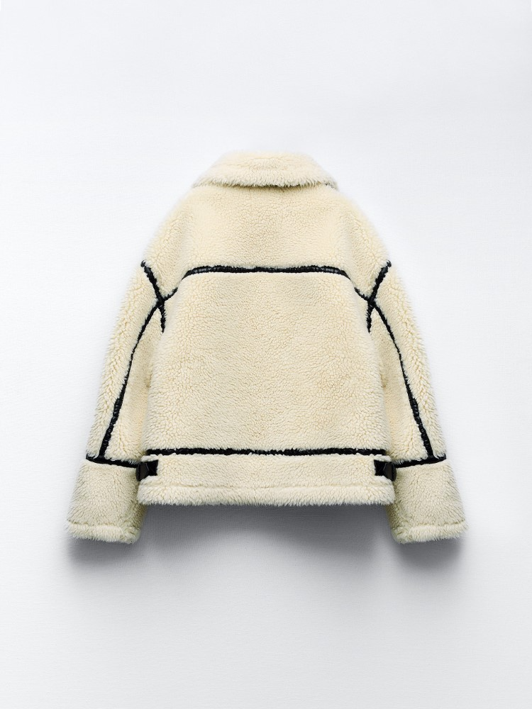Teddyjas Dames Bontkraag Zacht Warm