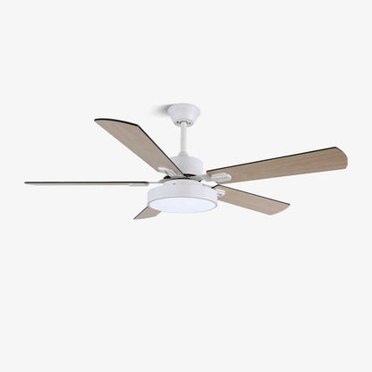 Moderne Plafondventilator met Houten Bladen & Geïntegreerde LED-Verlichting – Ø107 cm, Afstandsbediening, 6 Snelheden, Verstelbaar Vermogen