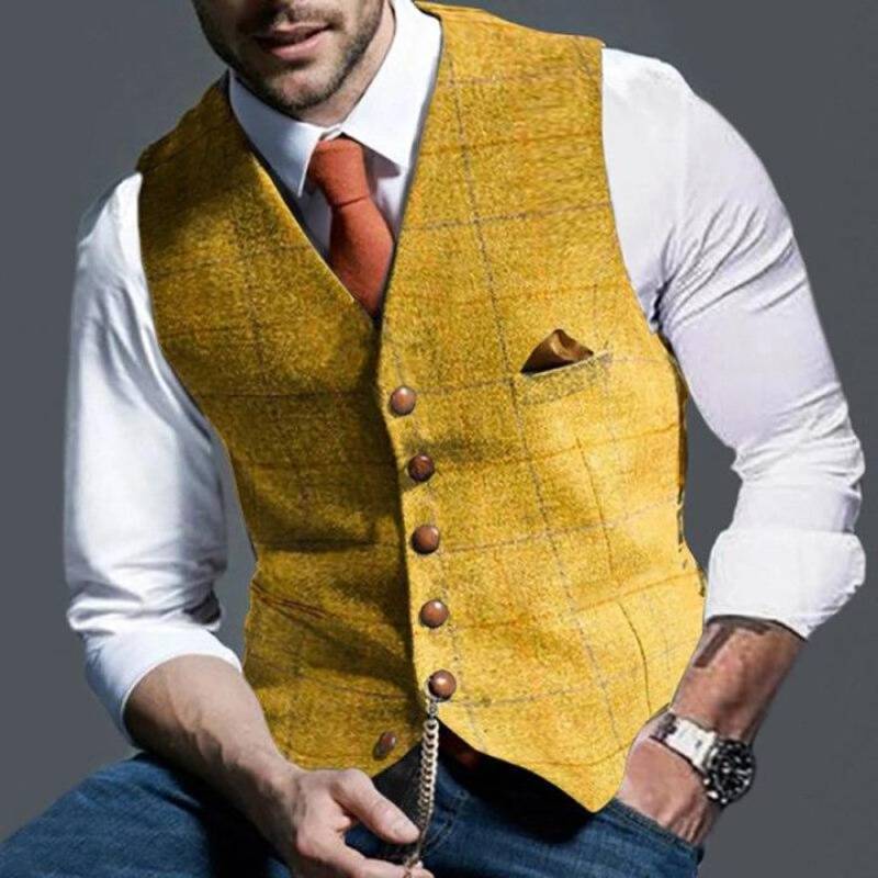 Heren Gilet Klassieke Vintage Look