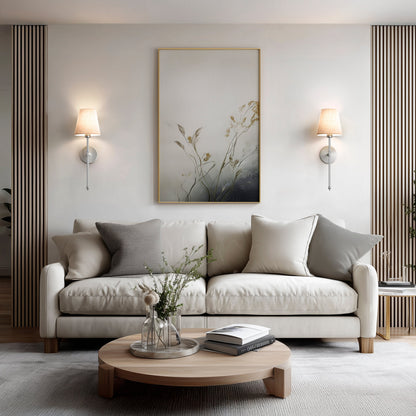 Wandlamp Goud Linnen Kap Set 2 Draadloos Afstandsbediening Dimbaar RGB Slaapkamer Woonkamer