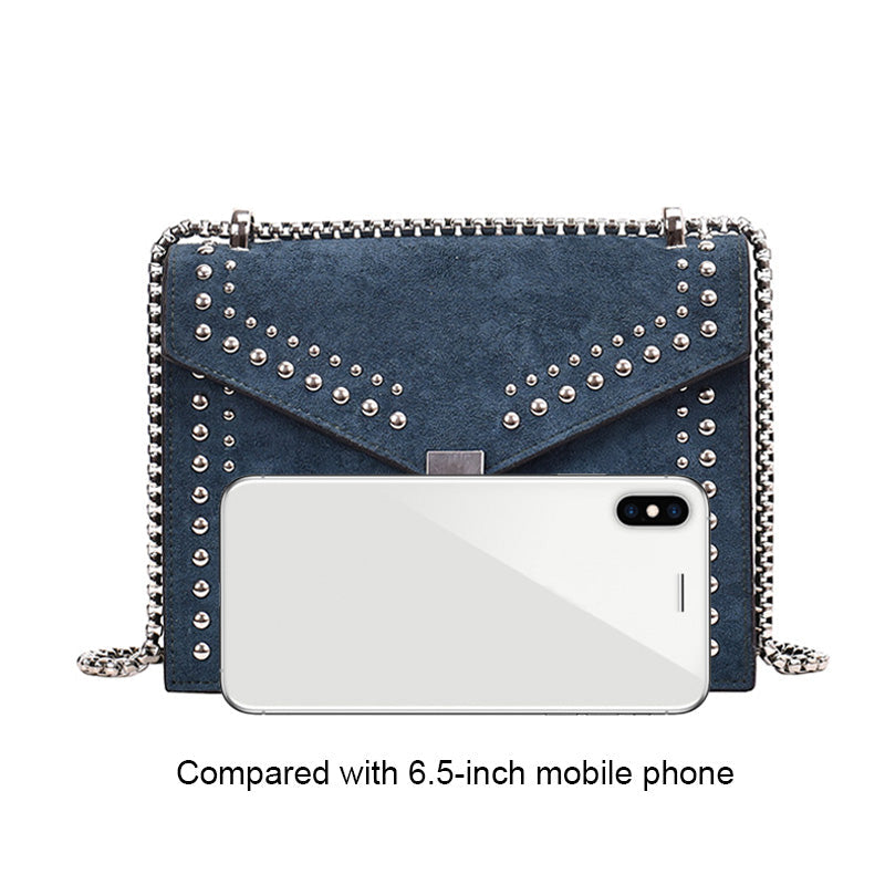 Dames Schoudertas Klein met Studs Trendy Glanzend Design