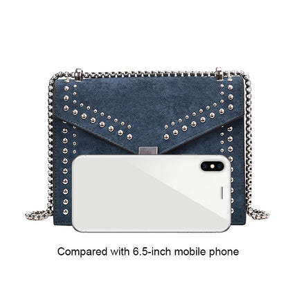 Dames Schoudertas Klein met Studs Trendy Glanzend Design