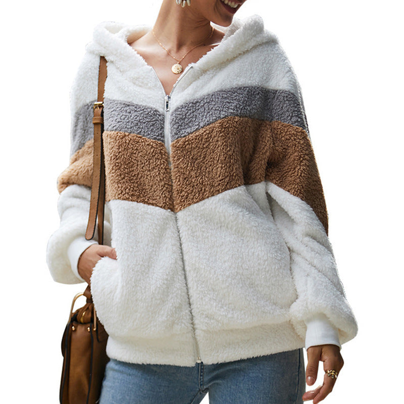 Dames Hoodie Teddy Vest Zacht en Comfortabel met Rits