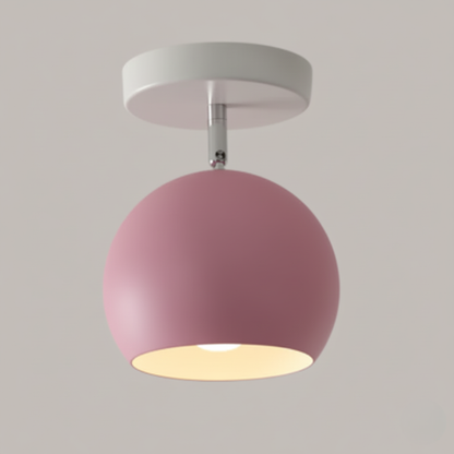 IJzeren Plafondlamp met Houtaccenten – Kleurrijk Design voor Gang en Woonkamer
