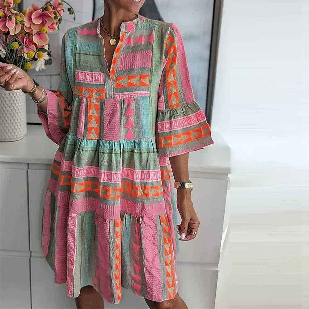 Vrouwelijke Zomerjurk Midi Elegante Jurk Zomerse Stijl - StudioMarella