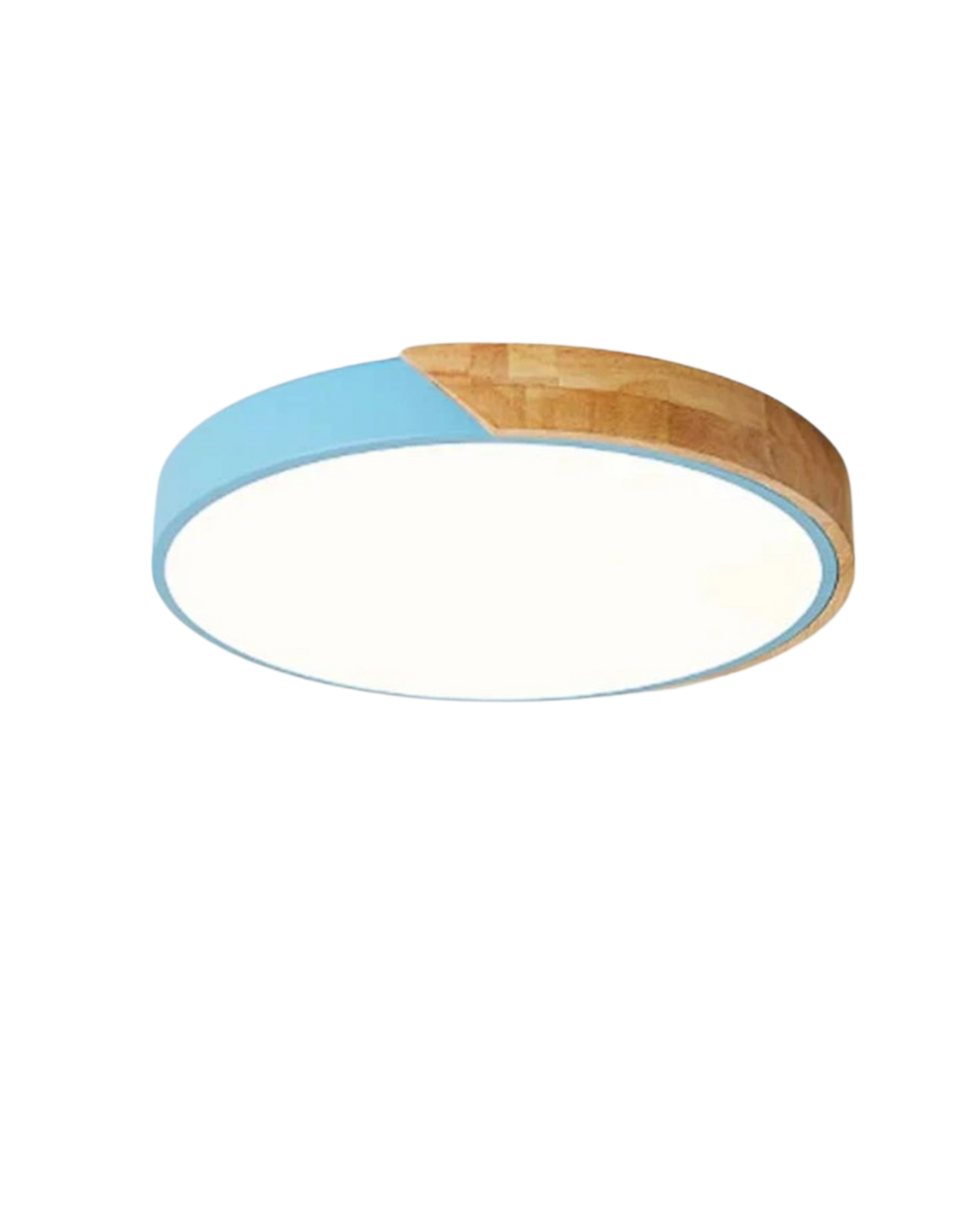 Moderne ronde plafondlamp met houtaccent en LED verlichting – minimalistische designlamp in 23 30 40 50 en 60 cm